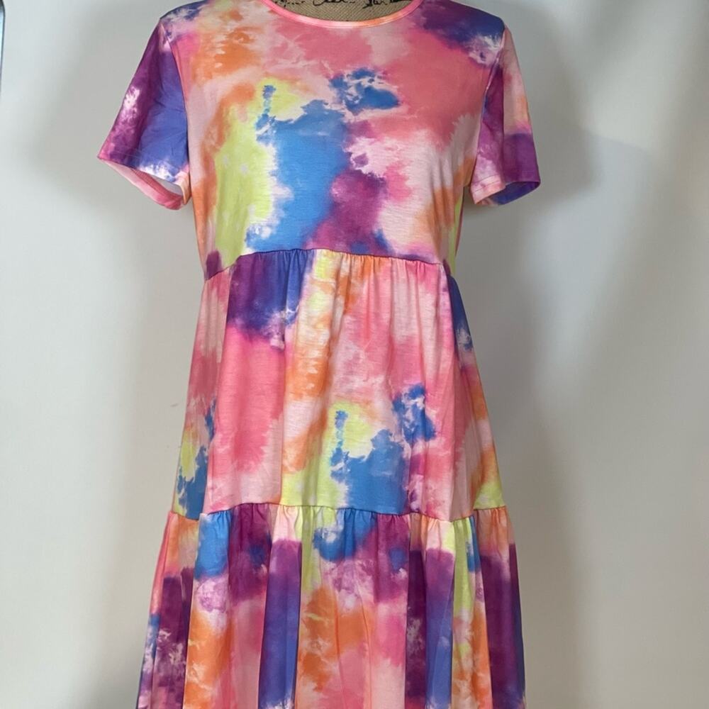 SHEIN New WO Tags Tie Dye Dress Size L